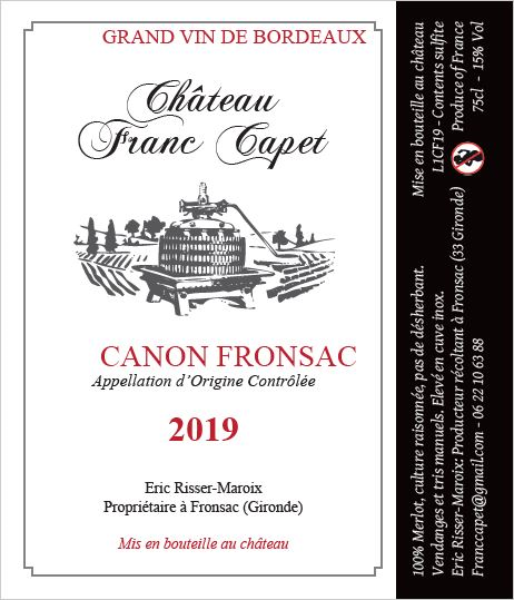 Franc Capet Canon Fronsac  2019