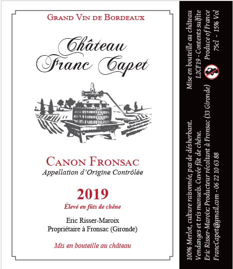 Franc Capet Canon Fronsac  2019