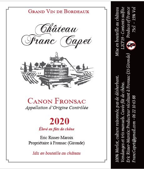 Franc Capet Canon Fronsac  2020